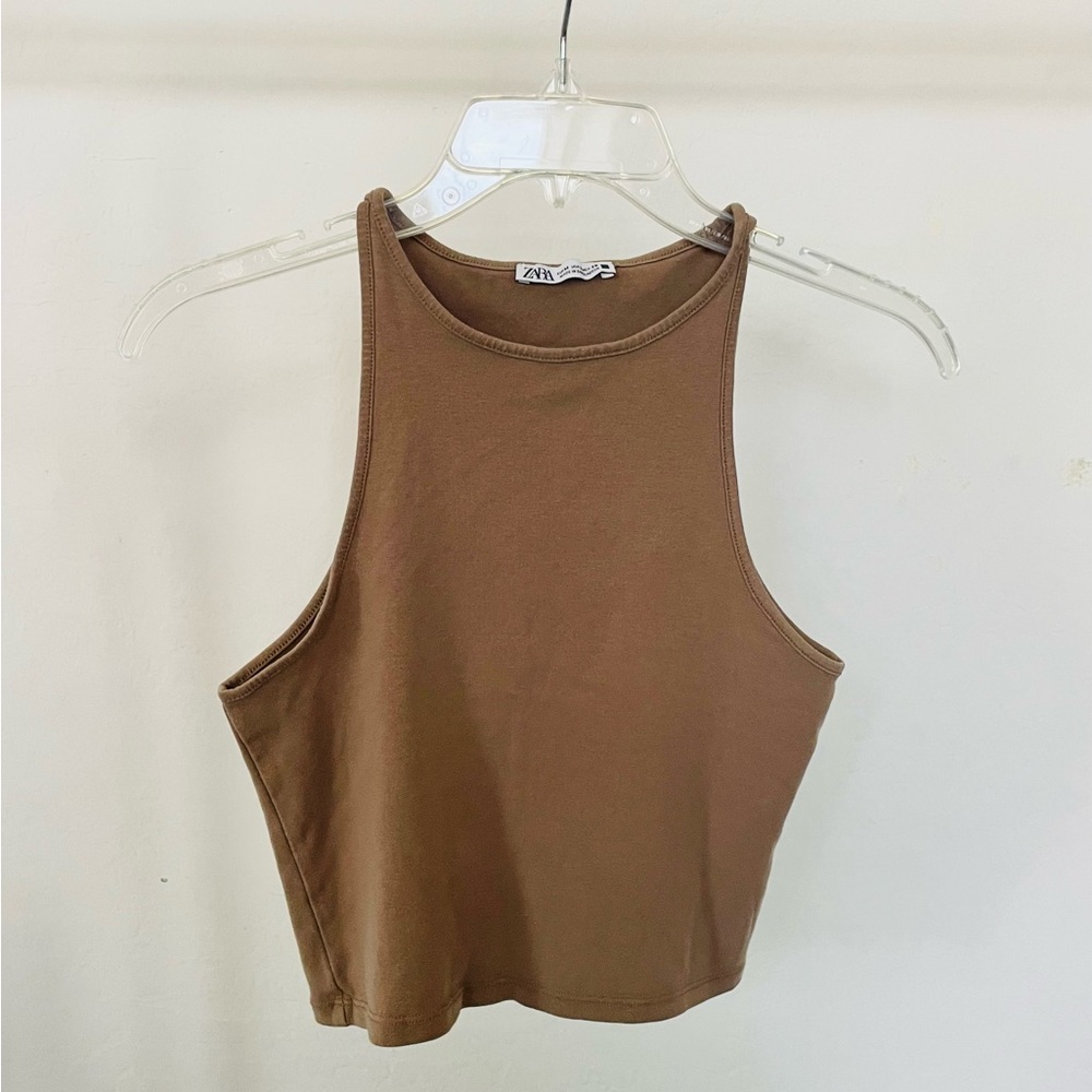 Zara Brown Tank Top - M